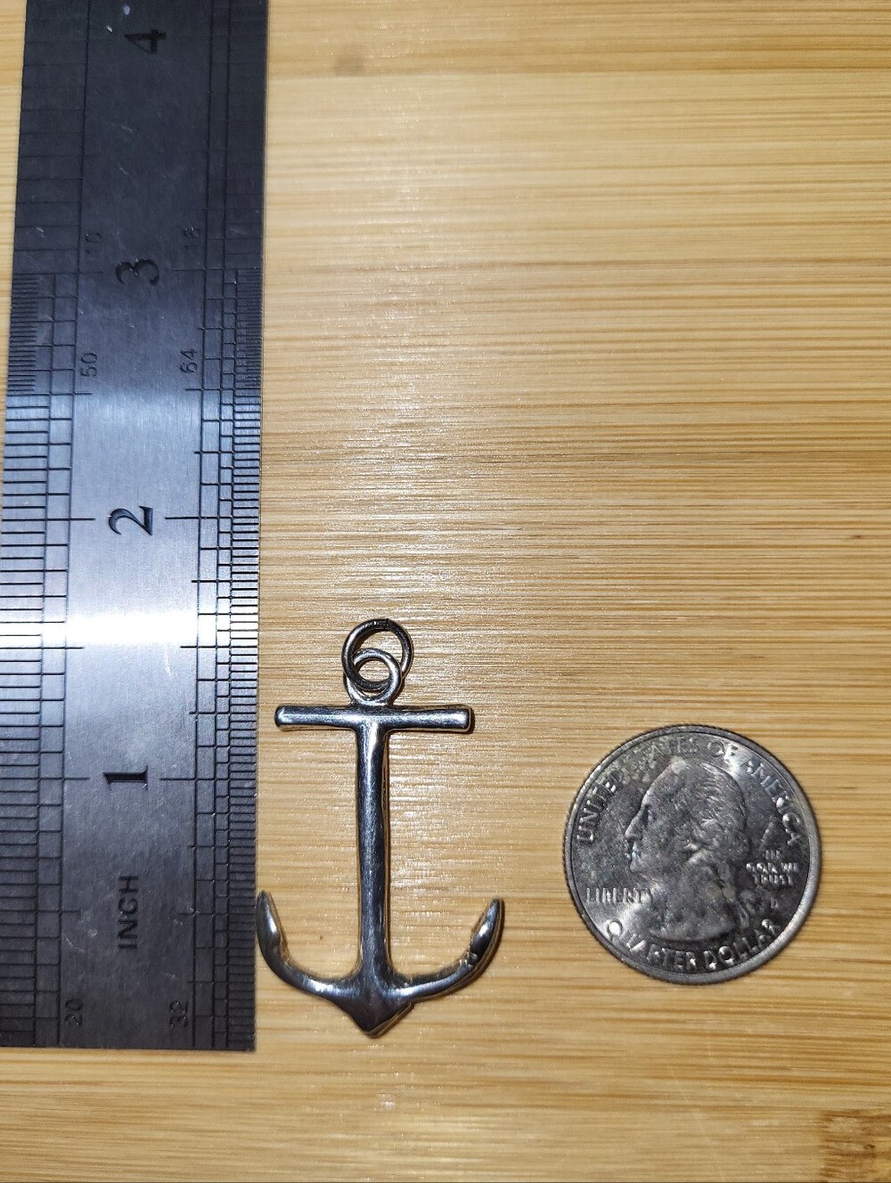 925 Sterling Silver Anchor Pendant Necklace Charm